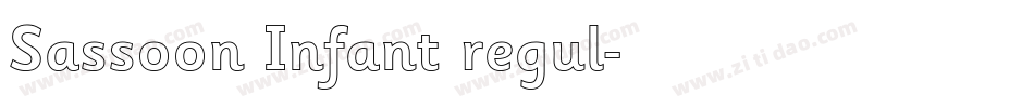 Sassoon Infant regul字体转换